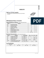 NPN Epitaxial Silicon Transistor: High H, AF Power Amplifier