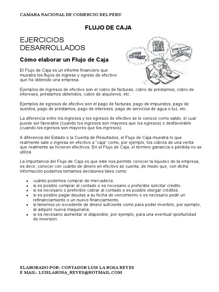 Ejemplo de Flujo de Caja Proyectado | PDF | Flujo de efectivo | Efectivo