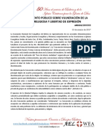 ANDEB rechaza proyecto de ley que ratificaría convenciones contra la discriminación e intolerancia por vulnerar la libertad religiosa