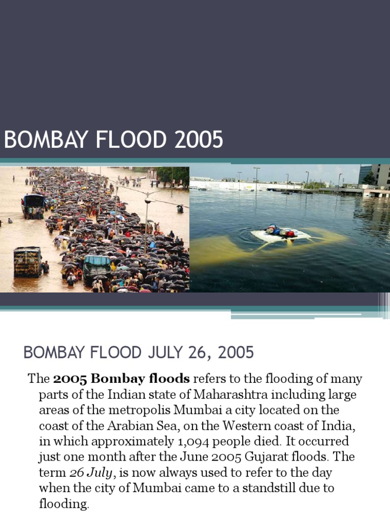 Bombay Flood 2005 Pdf Flood Mumbai