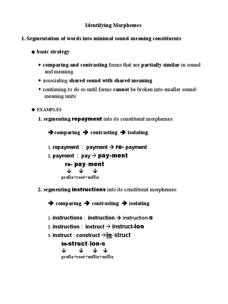 Understanding Morpheme Segmentation | PDF | Word | Linguistics