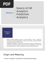 Basics of HR Analytics Predictive Analytics