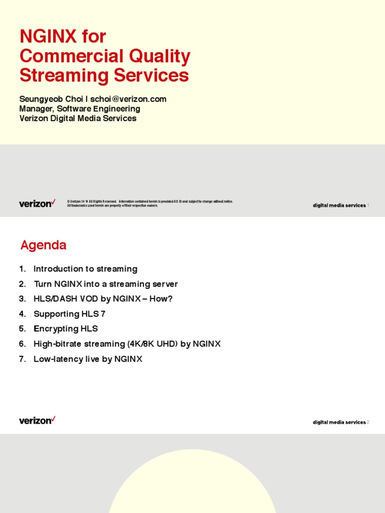 NGINX Conf 2018 Slides Choi Streaming | PDF | Streaming Media | Latency ...