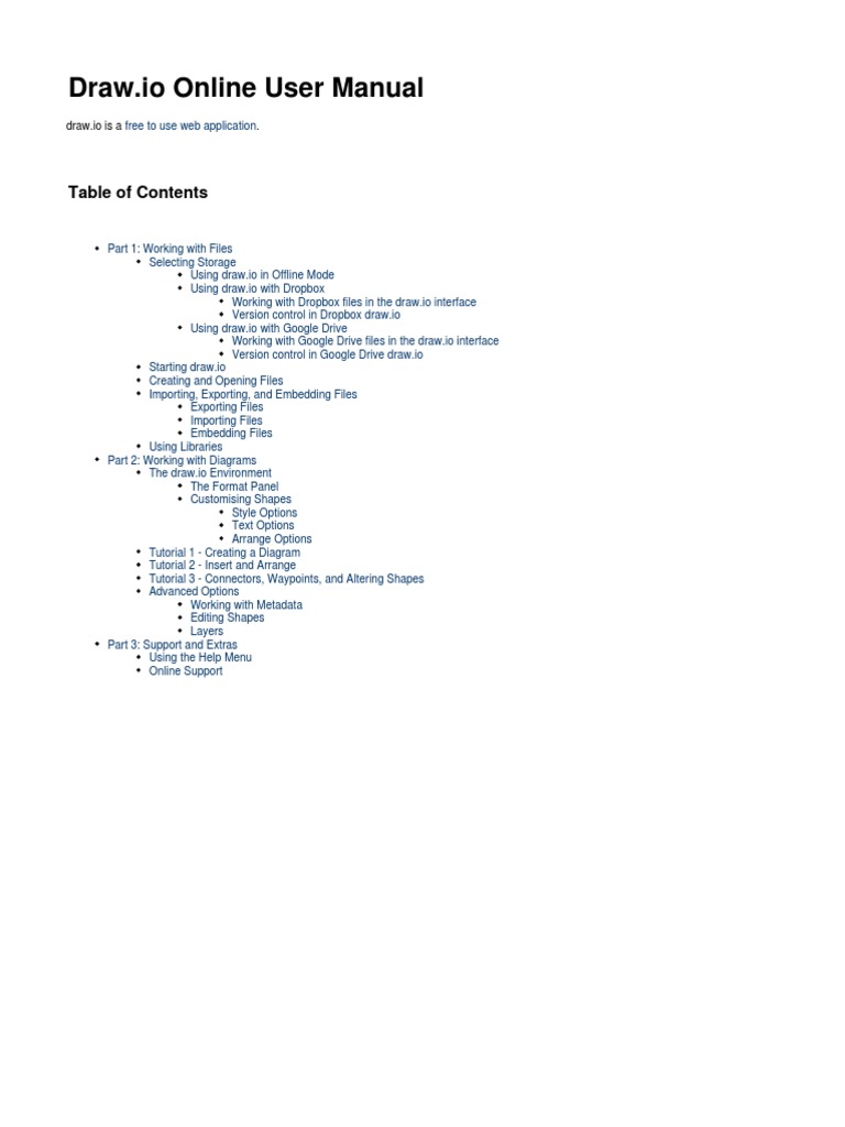 Draw.io User Manual and Tutorials | PDF | Digital Technology | System ...