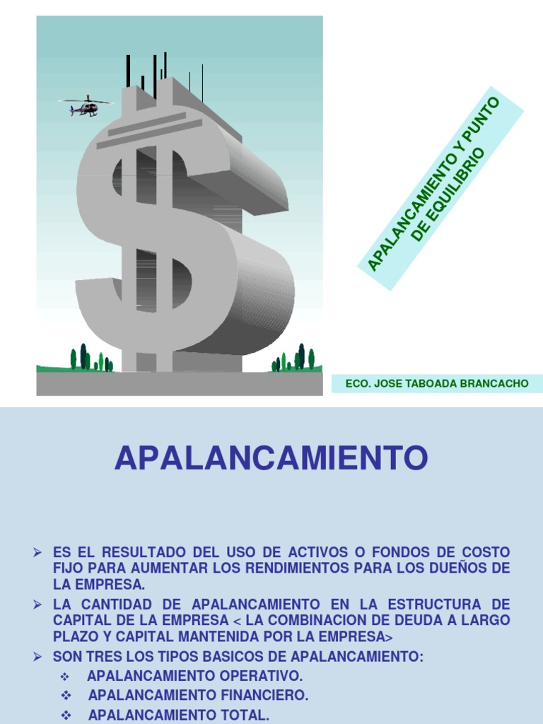 Apalancamiento y Punto de Equilibrio Empresarial | PDF | Apalancamiento ...