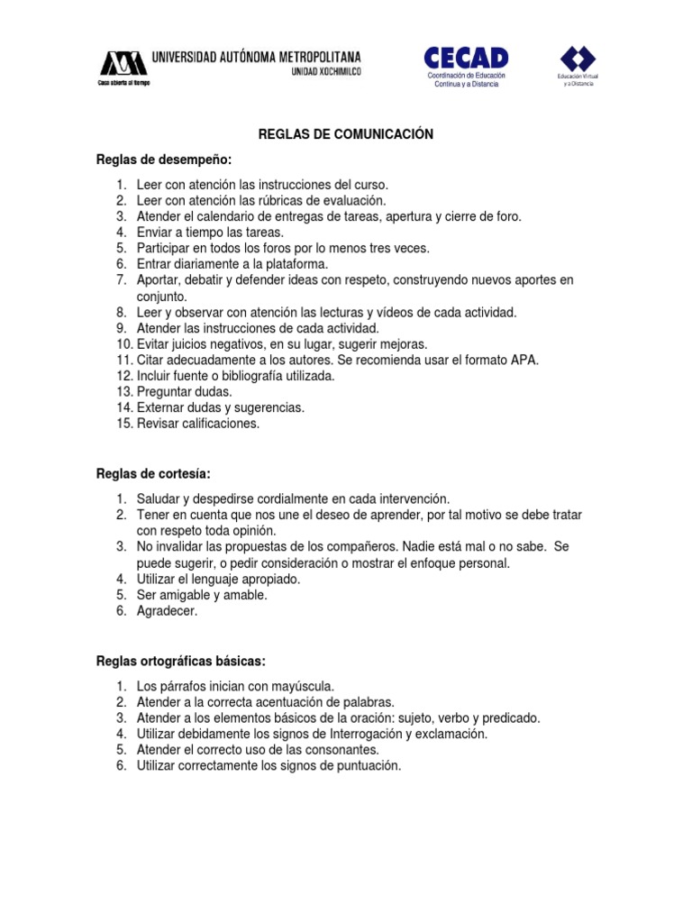 Reglas Comunicación | PDF | Crecimiento personal y profesional