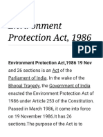 India's Environment Protection Act of 1986 Summary