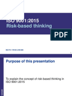 Risk-Based Thinking: ISO/TC 176/SC 2/N1283