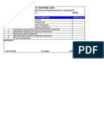 Padding Mangle PREVENTIVE Maintenance CHECK LIST - Ods