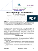Software Engineering Assessments Using Blooms Taxonomy