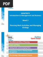 Planning Work Activities and Managing Strategy