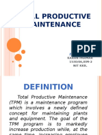 Total Productive Maintenance: Presented by