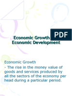 Economic Growth and Economic Development