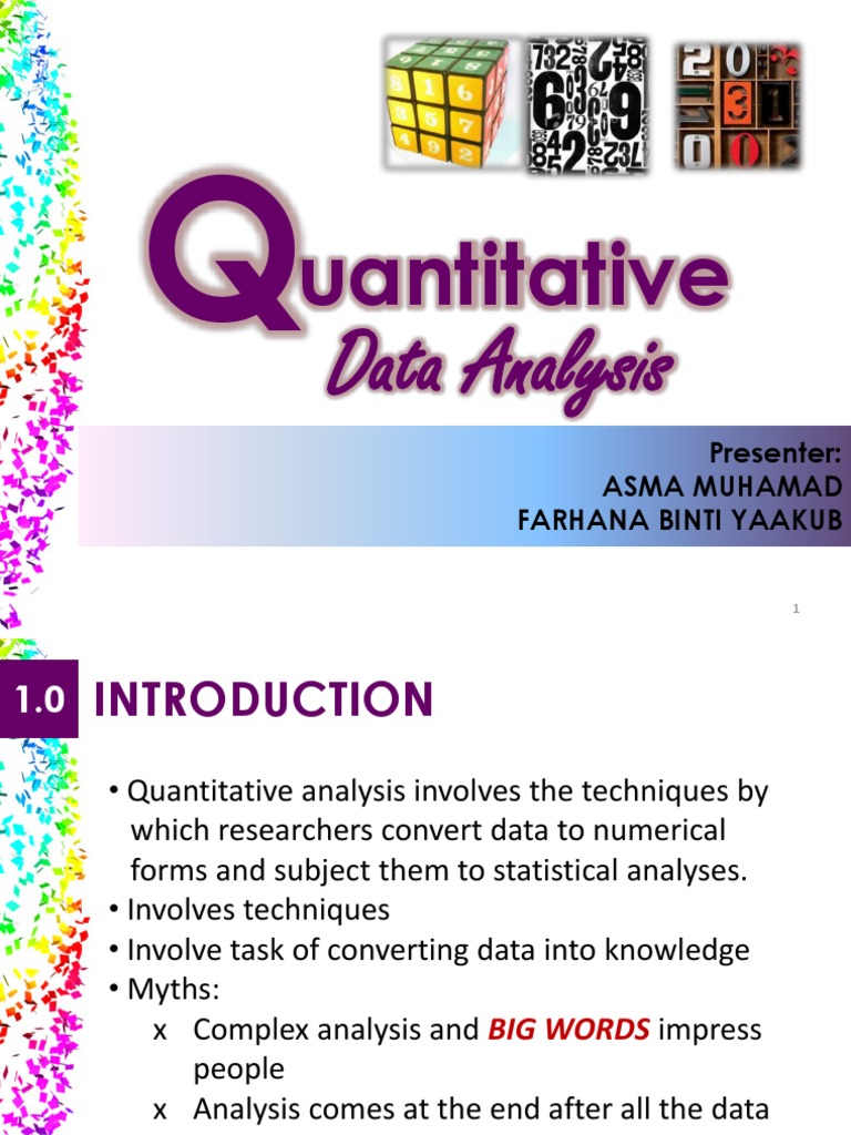 QUANTITATIVE DATA ANALYSIS TECHNIQUES PDF intelligence overview
