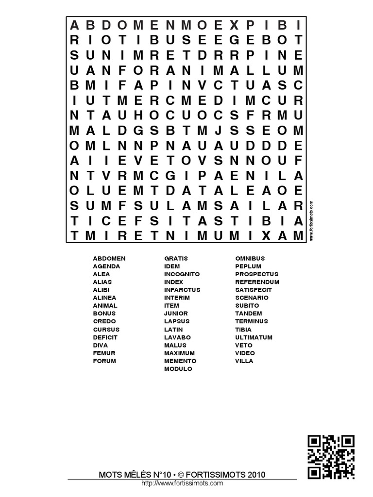 Mots Casés à Imprimer Pour Adulte Pdf Fortissimots Mêlés | PDF
