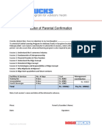 Letter of Confirmation of Consultant Template