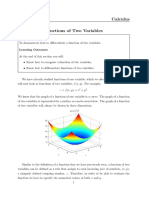 Calculus Functions of Two Variables