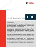 AGN 022 - Conditions For Parallel Operation: Synchronisation
