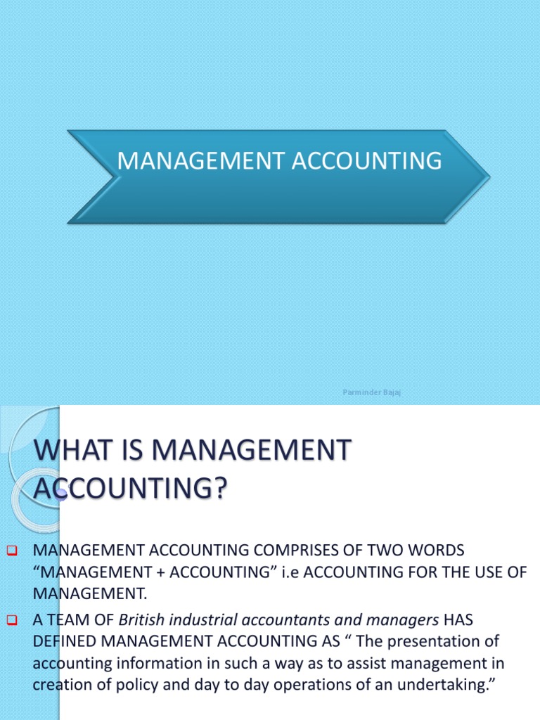 Management vs. Cost Accounting Explained | PDF | Management Accounting ...