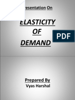 Presentation On: Elasticity OF Demand