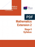 Mathematics Extension 2 Stage 6 Syllabus 2017