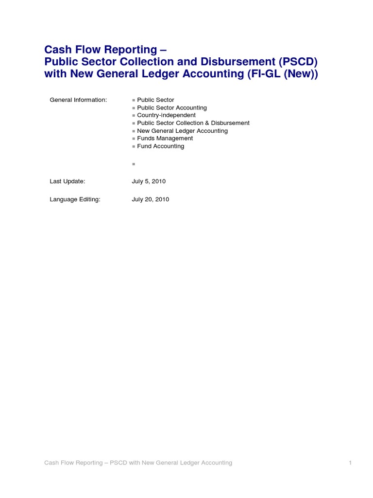 Cash Flow Reporting With PSCD | PDF | Debits And Credits ...