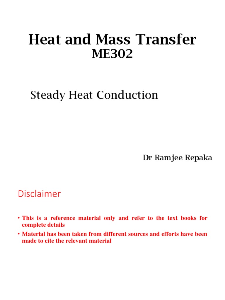 Steady Heat Conduction Overview | PDF | Thermal Conduction | Heat Transfer
