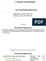 Bm101: Biology For Engineers: Instructor: Yashveer Singh, PHD