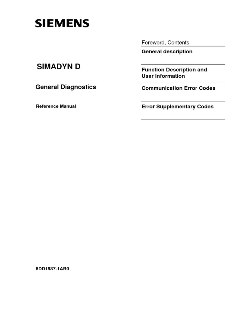 Simadyn D: General Diagnostics | PDF | Random Access Memory | Trademark