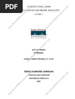 Contoh Soal Ujian Cisco Certified Network