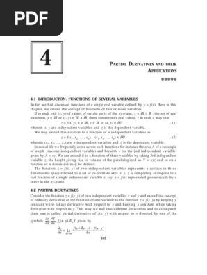 4 Partial Derivatives And Their Applications Derivative Variable Mathematics
