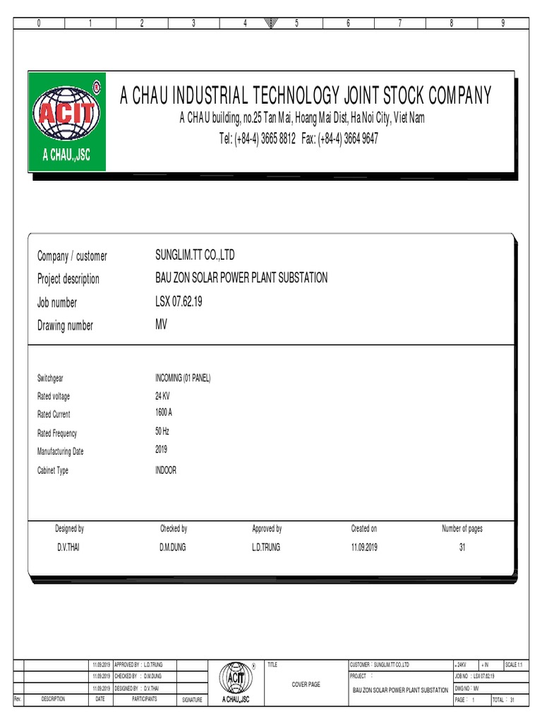 Bau Zon Solar Substation Project Details | PDF | Energy Technology ...