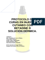 Protocolo Curas Injerto Cutaneo Betadine PDF