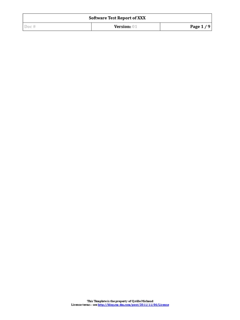 Software Test Report Template | Download Free PDF | Software Testing ...