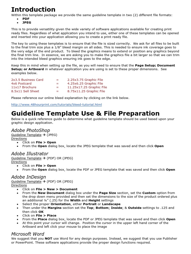 Graphic Design Template Guide | PDF | Page Layout | Microsoft Word