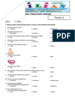 Soal K13 Kelas 1 SD Tema 1 Diriku Subtema 2 Tubuhku Dan Kunci Jawaban PDF