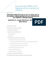 Estudio Práctico de La Ley 5-2019 Contratos de Crédito Inmobiliario