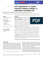 Probiotic supplements lower insulin resistance in GDM