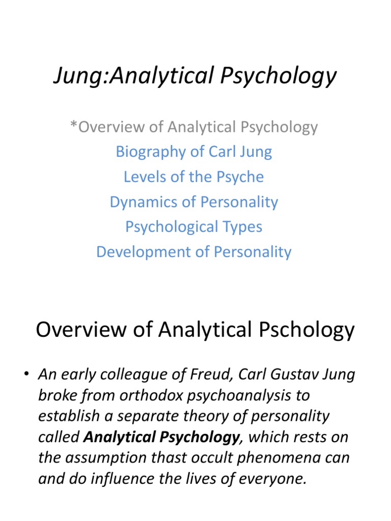 Carl Jung's Analytical Psychology Overview | PDF | Carl Jung ...