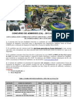 Lista Geral Dos Candidatos Convocados para A Inspecao de Saude e Exame de Aptidao Fisica Do CA PDF