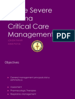 Critical Care Management of Acute Severe Asthma