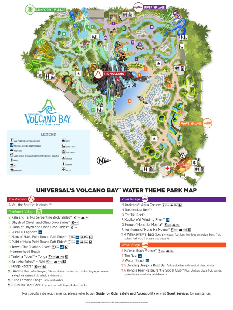 Volcano Bay Park Map PDF | PDF | Foods | Leisure