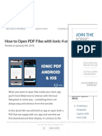 How To Open PDF Files With Ionic 4 On Android and IOS - Ionic AcademyIonic Academy