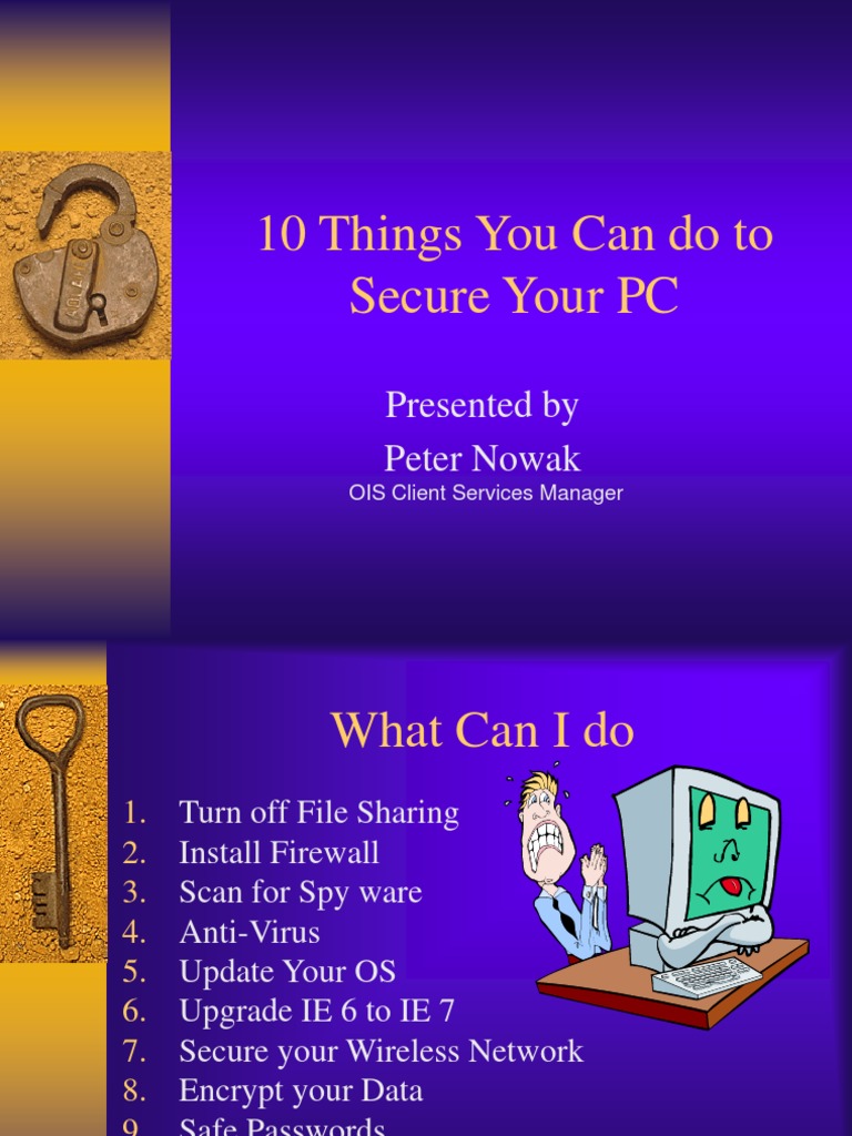 10 Essential Tips to Secure Your PC | PDF | Malware | Computer Network