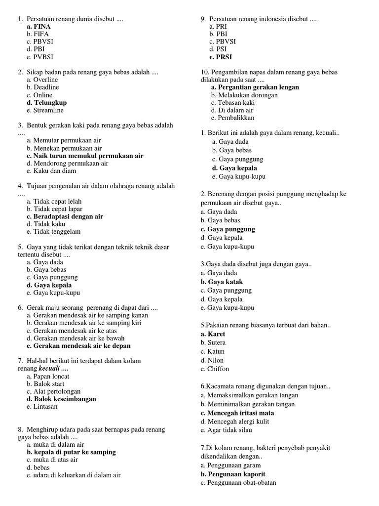 Kisi Kisi Penjaskes 2018