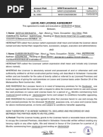 Anulo M: Leave and License Agreement