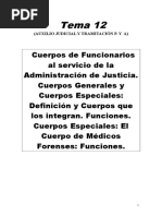 Tema 12.- Libro Vi Lopj.- Personal Al Servicio de La Admon Justicia.-cuerpos Generales y Especiales