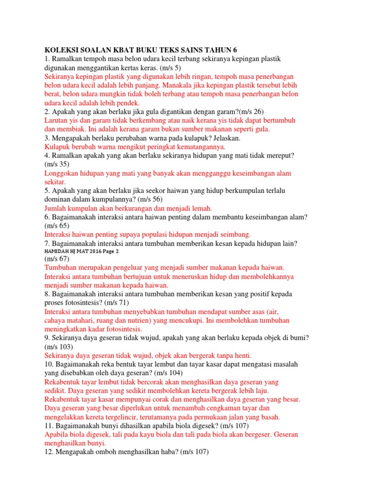 Buku Teks Sains Tahun 6 Pdf