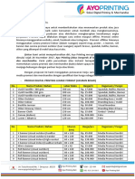 Penawaran Kerjasama Dan Price List Ayo P PDF