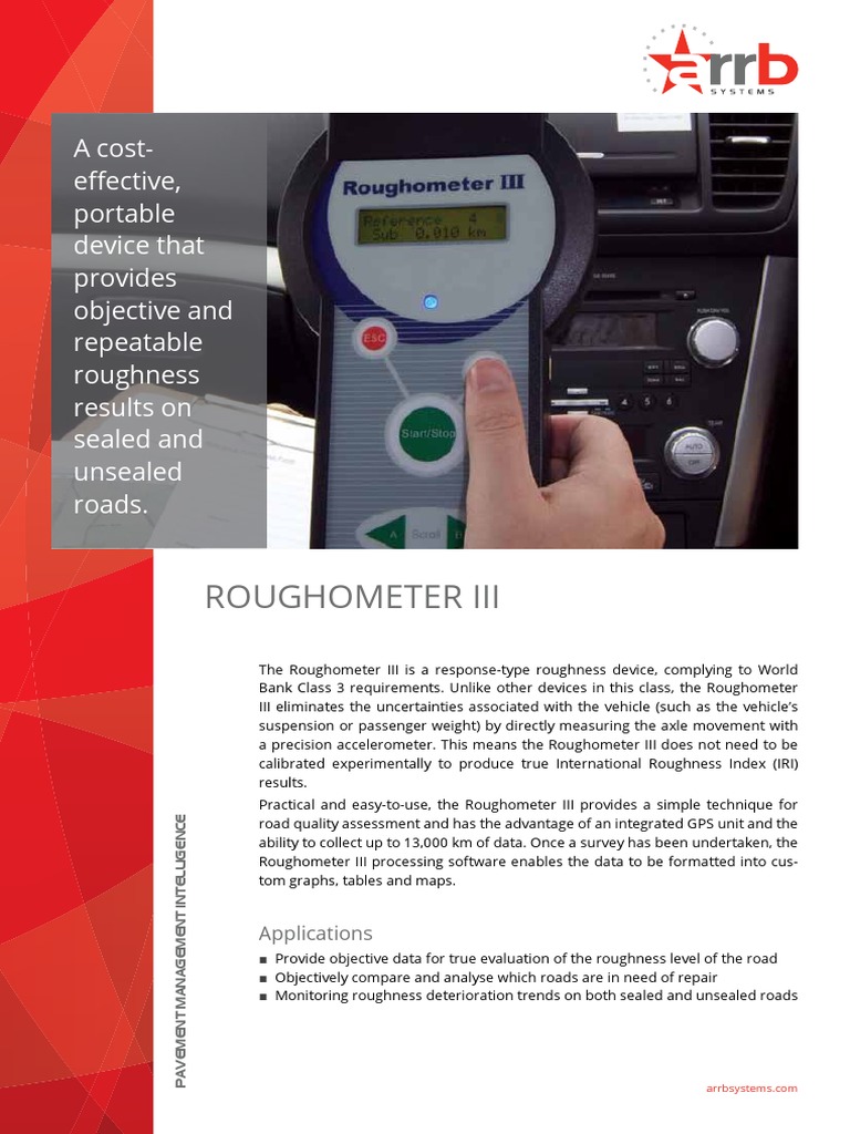 Roughometer III: Accurate Road Roughness Measurement | PDF | Global ...
